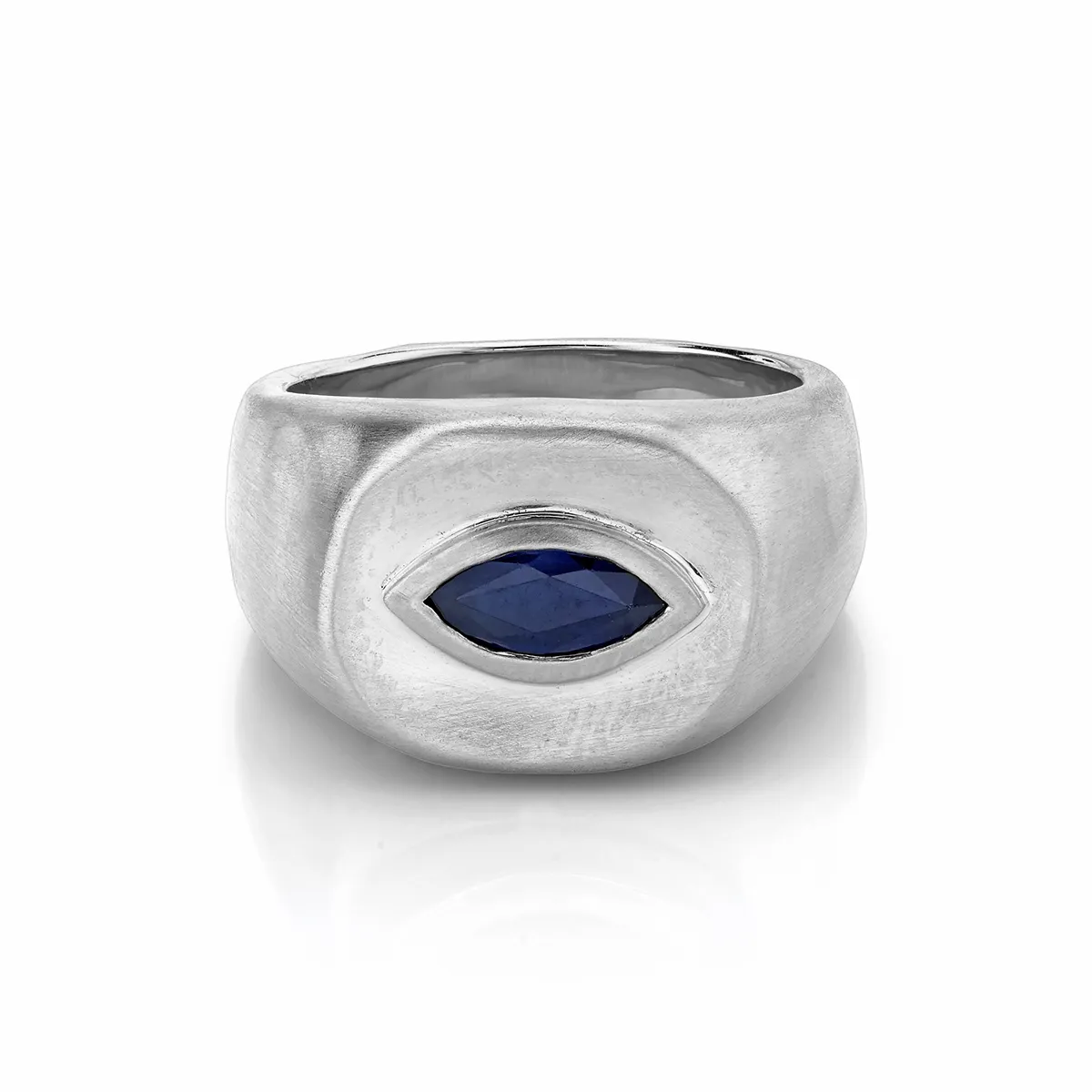 Marquise Sapphire Eye Ring for Men