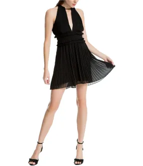 Max Studio London Womens Fan Pleat A-Line Dress