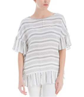 Max Studio London Womens Striped Oversized Knit Blouse