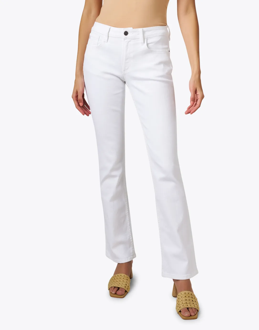 Mercer White Wash Kick Flare Jean