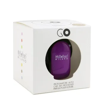 Millefiori Go Car Air Freshener - Sandalo Bergamotto (Purple Case) 4g/0.14oz -3%