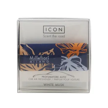 Millefiori Icon Textile Floral Car Air Freshener - White Musk 1pc -8%