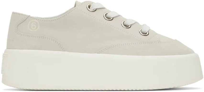 MM6 Maison Margiela Black Suede Platform Sneakers