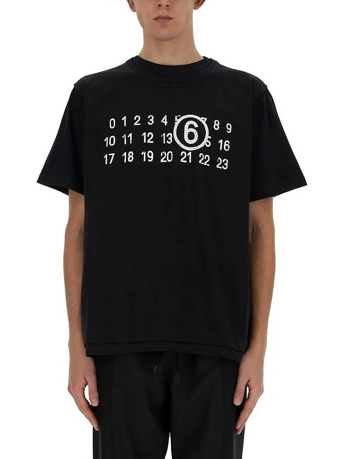 MM6 Maison Margiela  |Crew Neck Street Style Plain Cotton Short Sleeves Logo