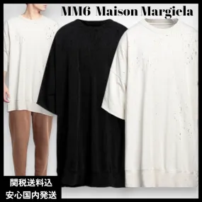 MM6 Maison Margiela  |Crew Neck Street Style Plain Cotton Short Sleeves