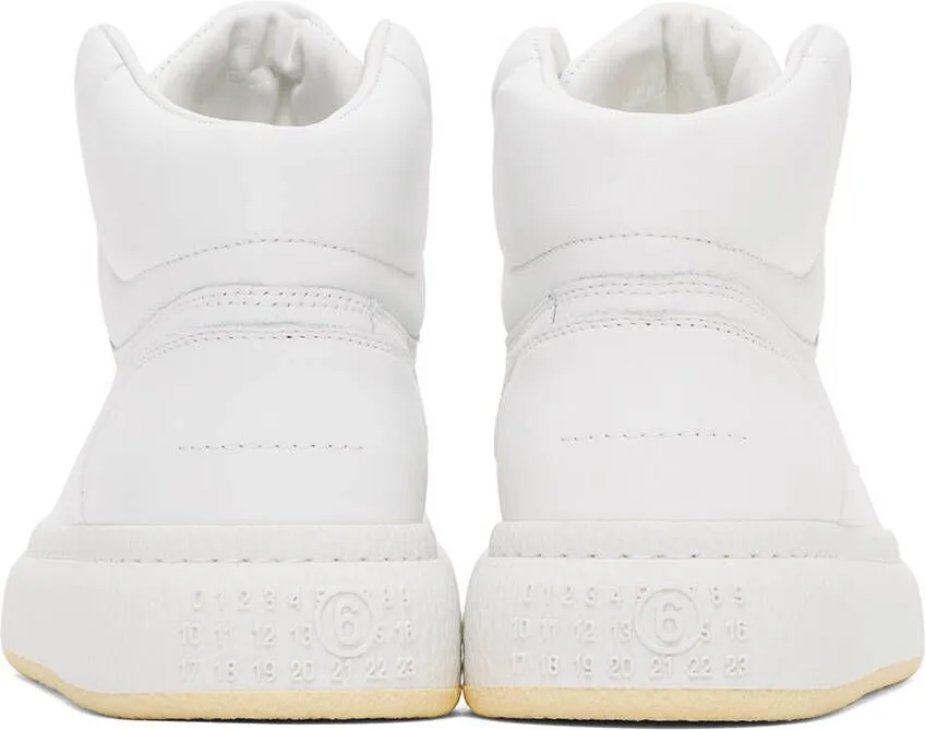 MM6 Maison Margiela White Basketball Sneakers