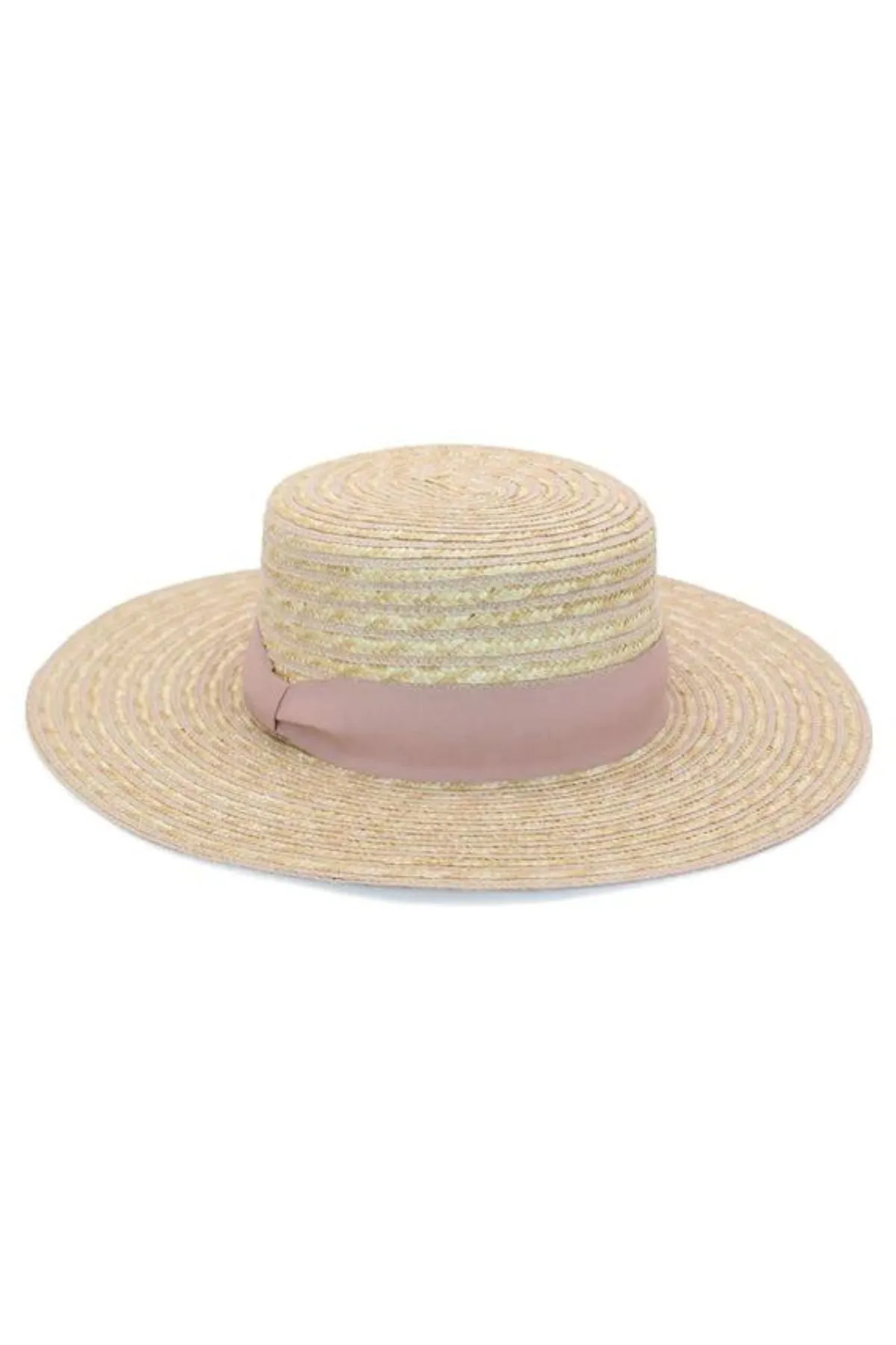 Morgan and Taylor Harlow Pink Boater Hat