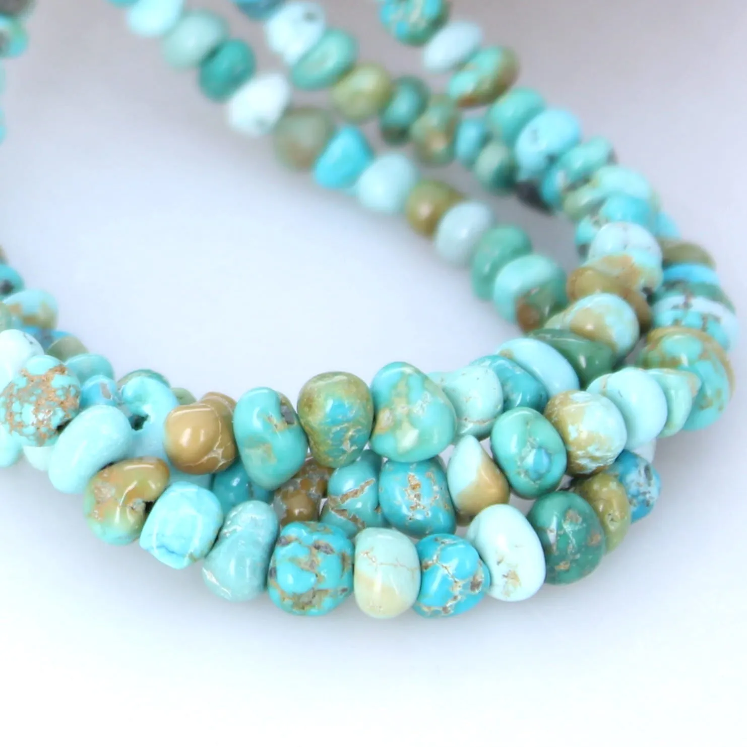 Multi Color Lone Mountain Turquoise Beads | 5-7mm | 18 | Buy Online