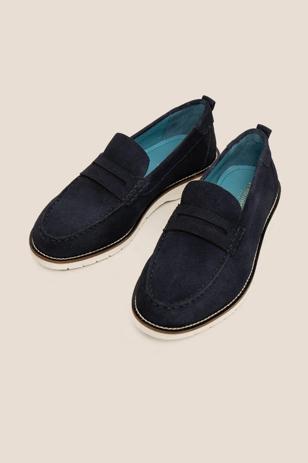 navy blue Finn suede