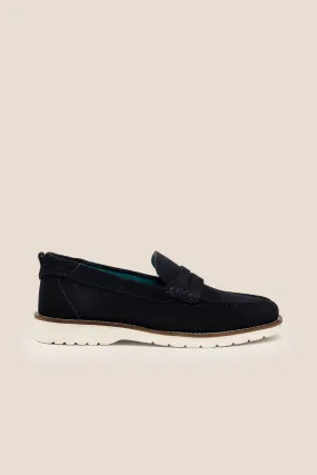 navy blue Finn suede