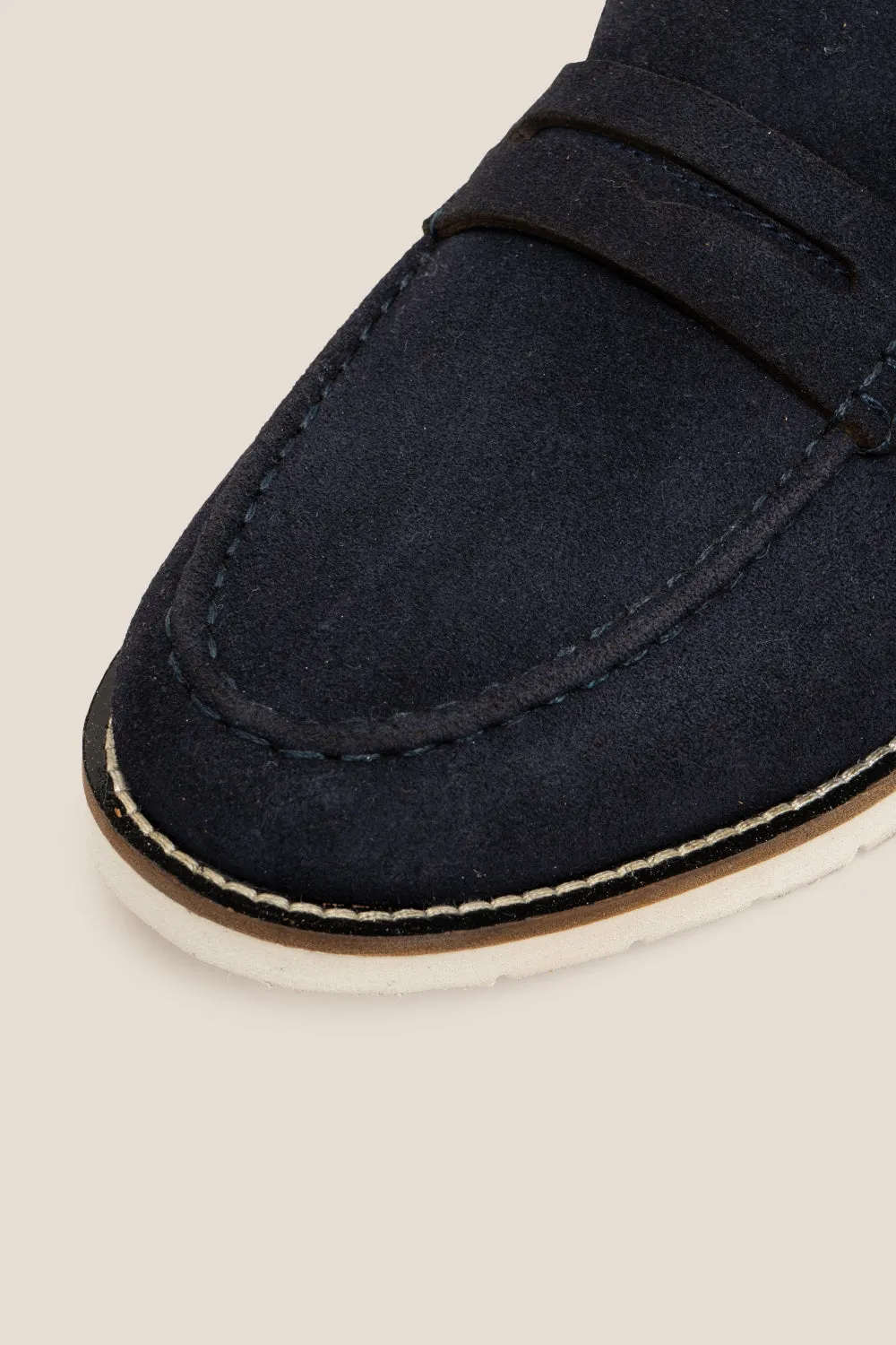 navy blue Finn suede