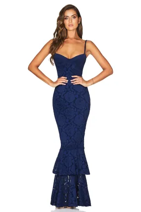 Navy Liana Lace Gown - NOOKIE, $339