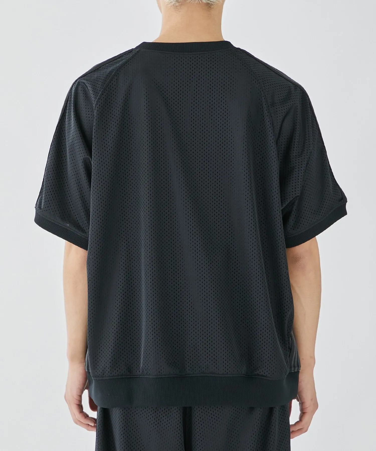 Needles  |Crew Neck Nylon Street Style Plain Cotton Short Sleeves Logo