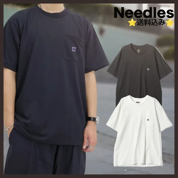 Needles  |Crew Neck Unisex Blended Fabrics Street Style Plain