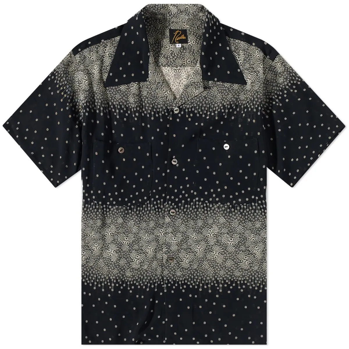 Needles Dot Stripe Jacquard One Up Vacation ShirtBlack