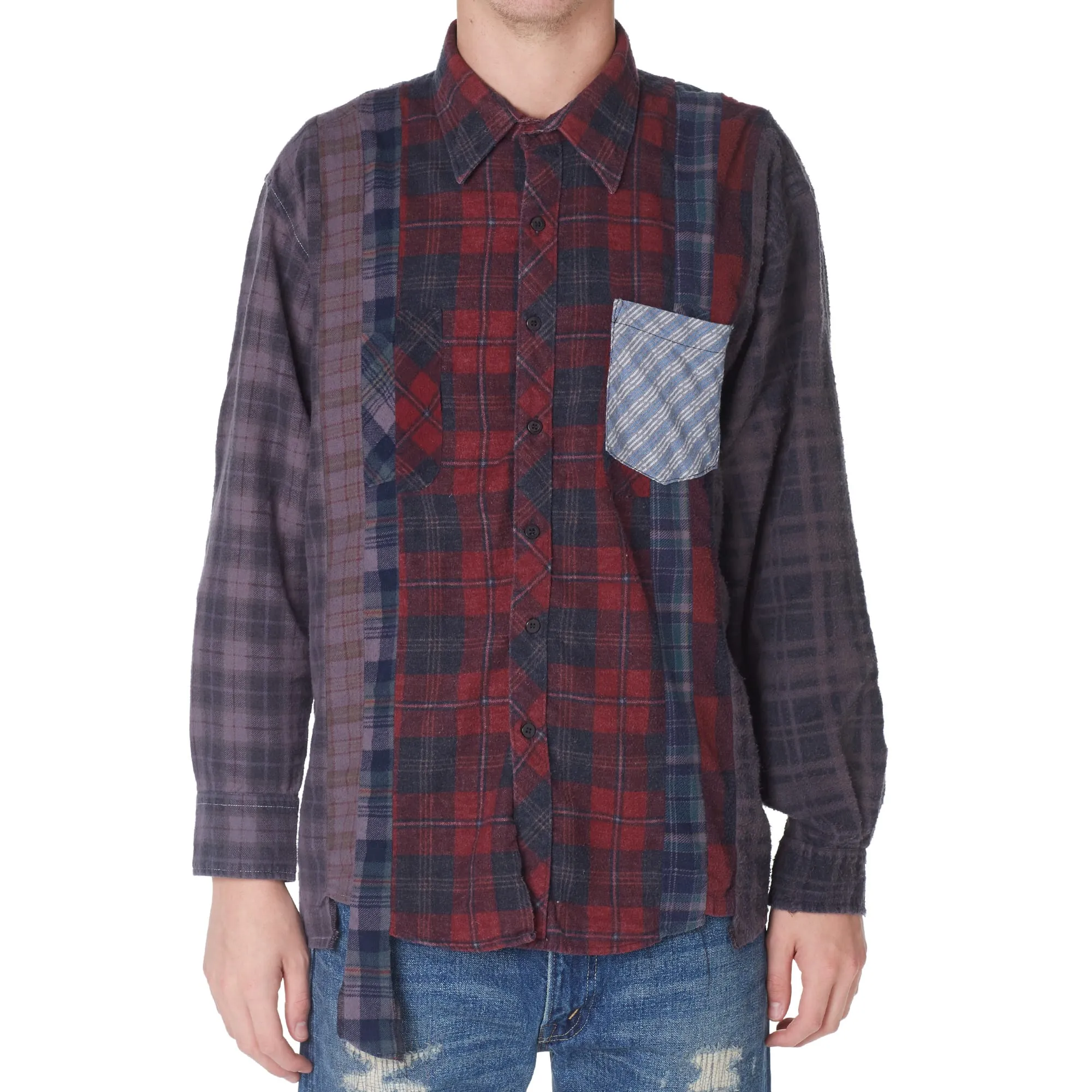 Needles Rebuild Seven Cut ShirtBlack Overdye