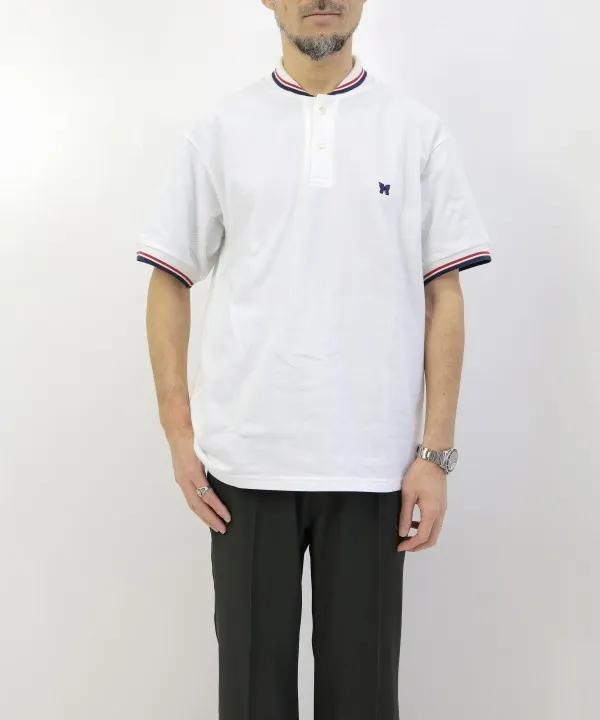 Needles  |Street Style Plain Cotton Short Sleeves Logo Polos