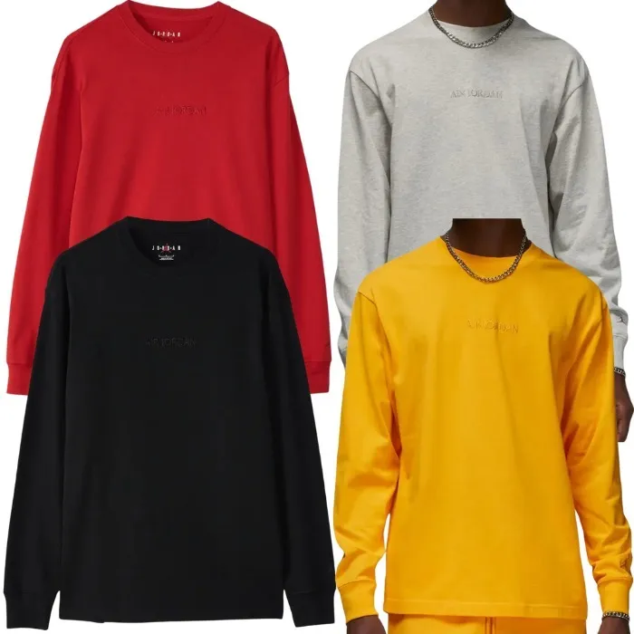 Nike | Crew Neck Long Sleeves Plain Cotton Street Style