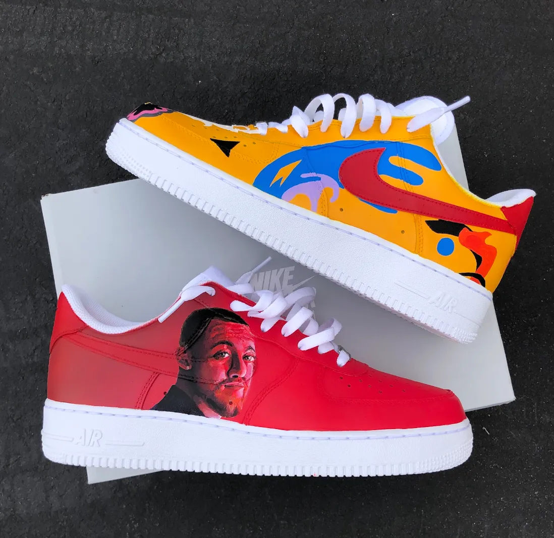 Nike Air Force 1 - Mac Miller Theme - Custom Order - Hand Painted - Personalized