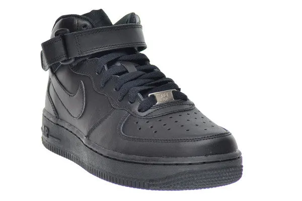 Nike Air Force 1 Mid GS Big Kids Black Sneakers