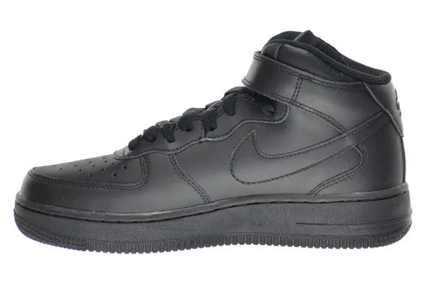 Nike Air Force 1 Mid GS Big Kids Black Sneakers