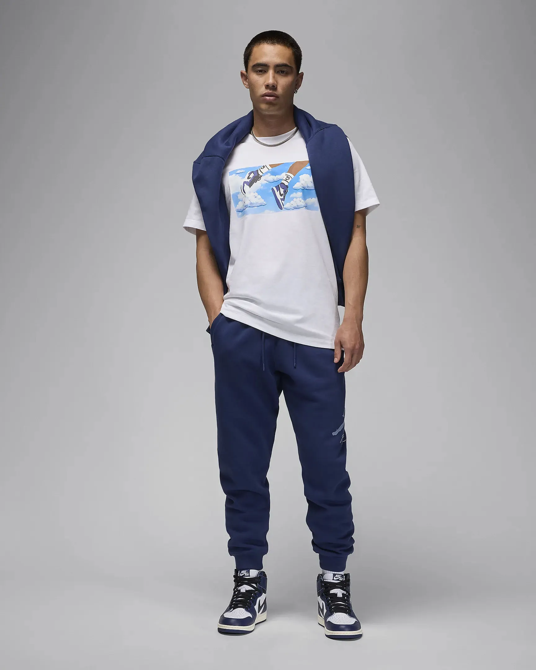 Nike Crew Neck Pullovers - Unisex Street Style - Cotton - Short Sleeves