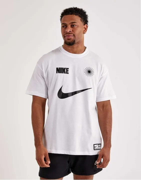 Nike Crew Neck Unisex Street Style Cotton T-Shirt with Short Sleeves