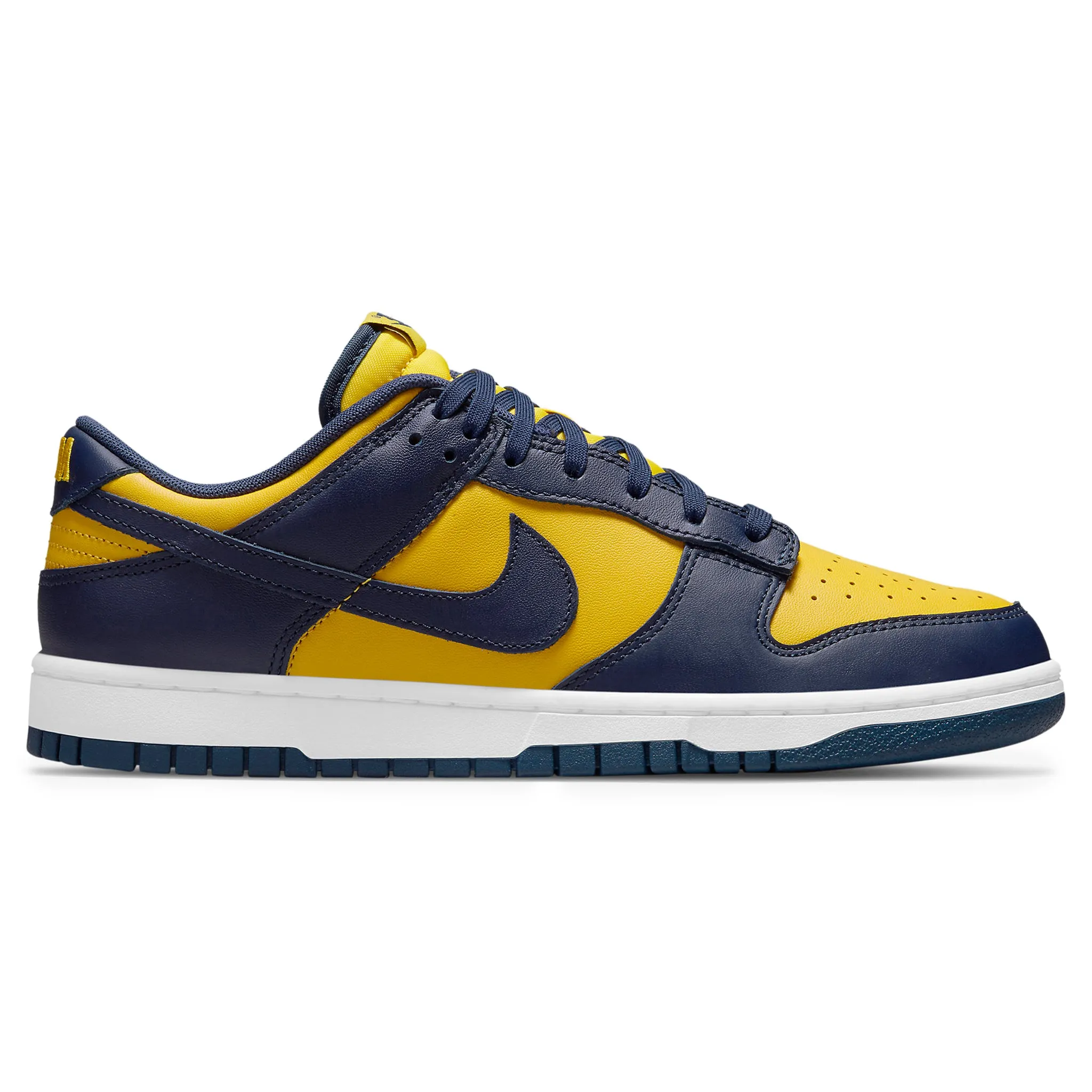 Nike Dunk Low Michigan 2021 sneakers.