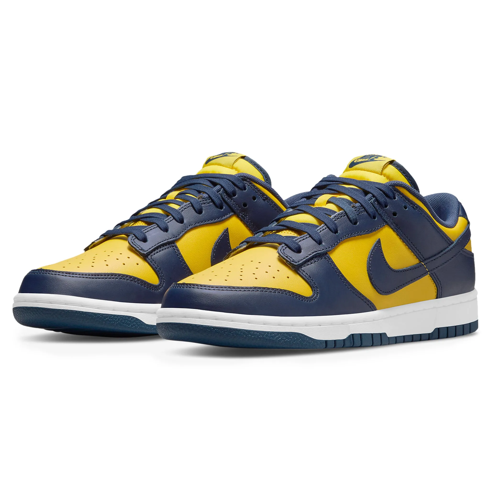 Nike Dunk Low Michigan 2021 sneakers.