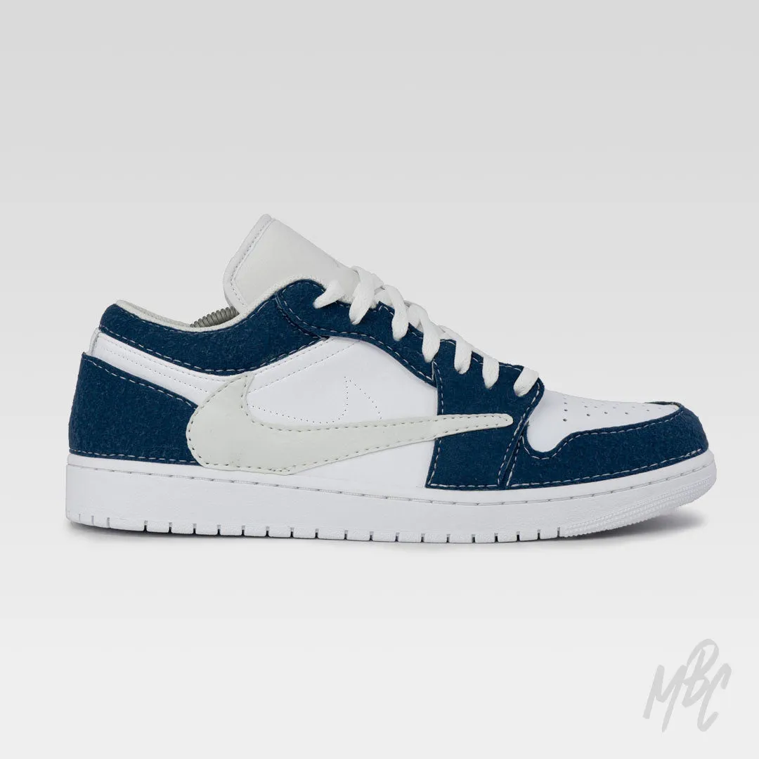 Nike Navy Reverse Swoosh - Jordan 1 Low Custom