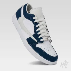 Nike Navy Reverse Swoosh - Jordan 1 Low Custom