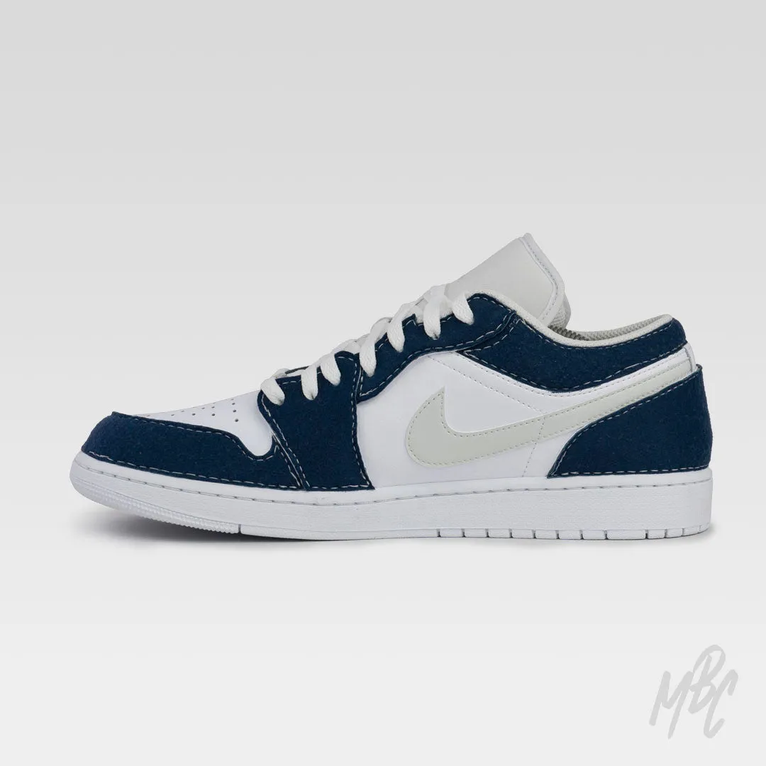 Nike Navy Reverse Swoosh - Jordan 1 Low Custom