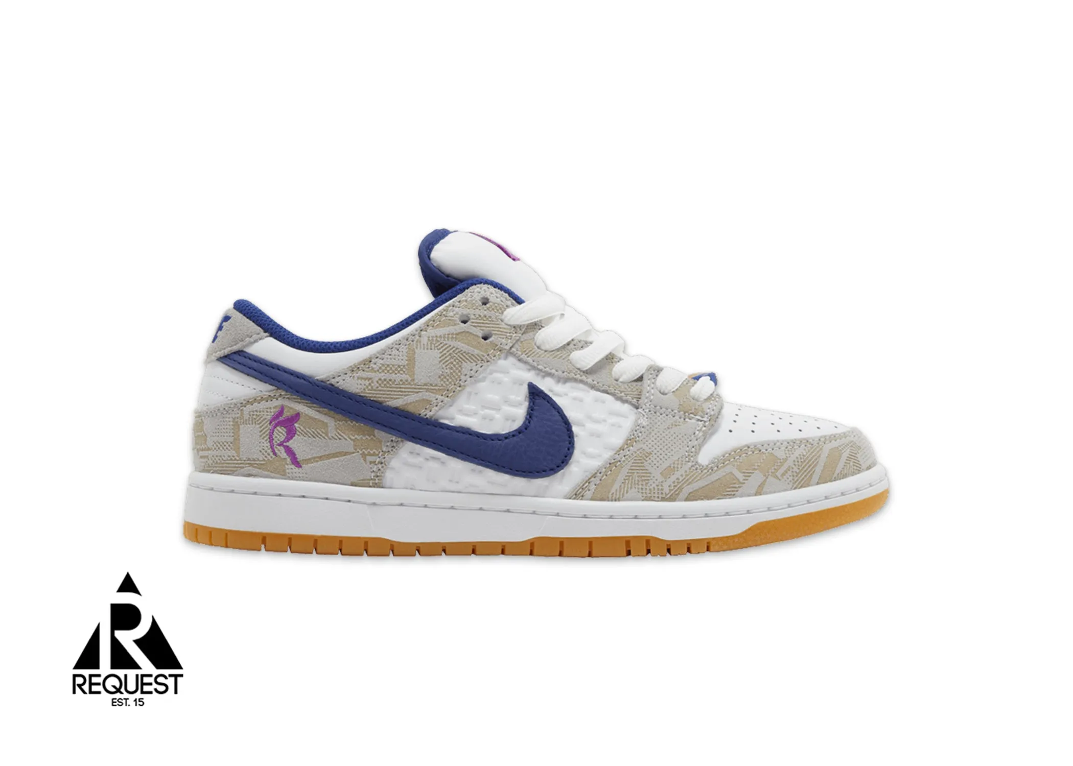 Nike SB Dunk Low Rayssa Leal is a sneaker collaboratively designed by Nike SB and skateboarder Rayssa Leal.