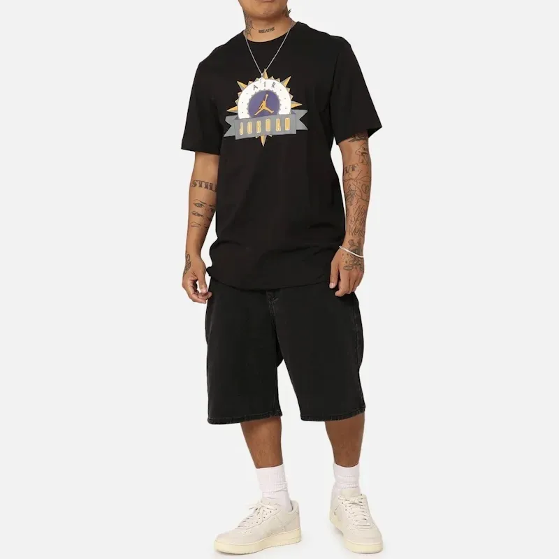 Nike Street Style Oversized Logo Crew Neck Cotton Short Sleeves