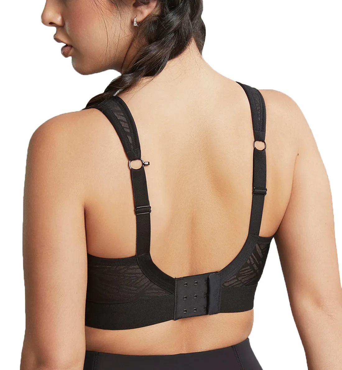 Panache Boundless Racerback Non-Wire Sports Bra (7341) - Black/Latte