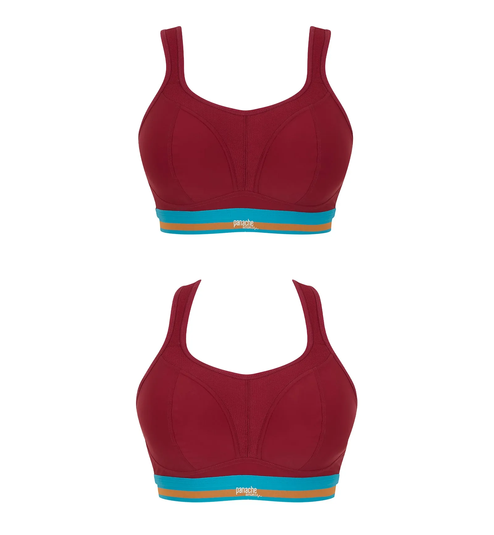 Panache Boundless Racerback Non-Wire Sports Bra (7341B) - Cranberry