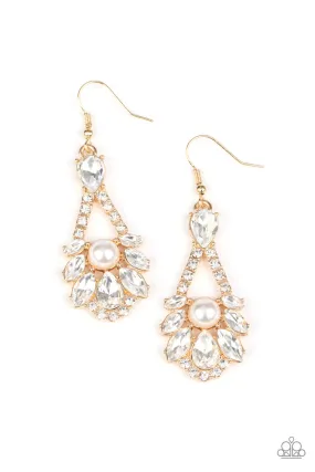 Paparazzi Gold Earrings - Shimmering Presence