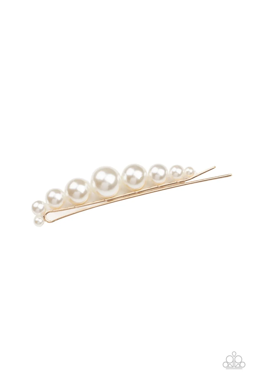 Paparazzi Hair Clip - Elegant and Efficient Gold White