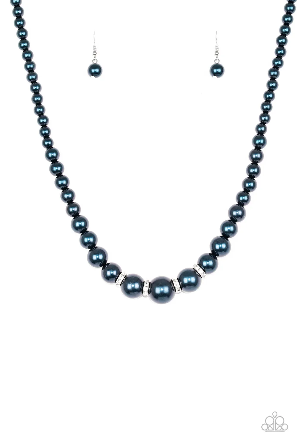 Paparazzi Party Pearls Blue Necklace - Affordable Fashion Jewelry