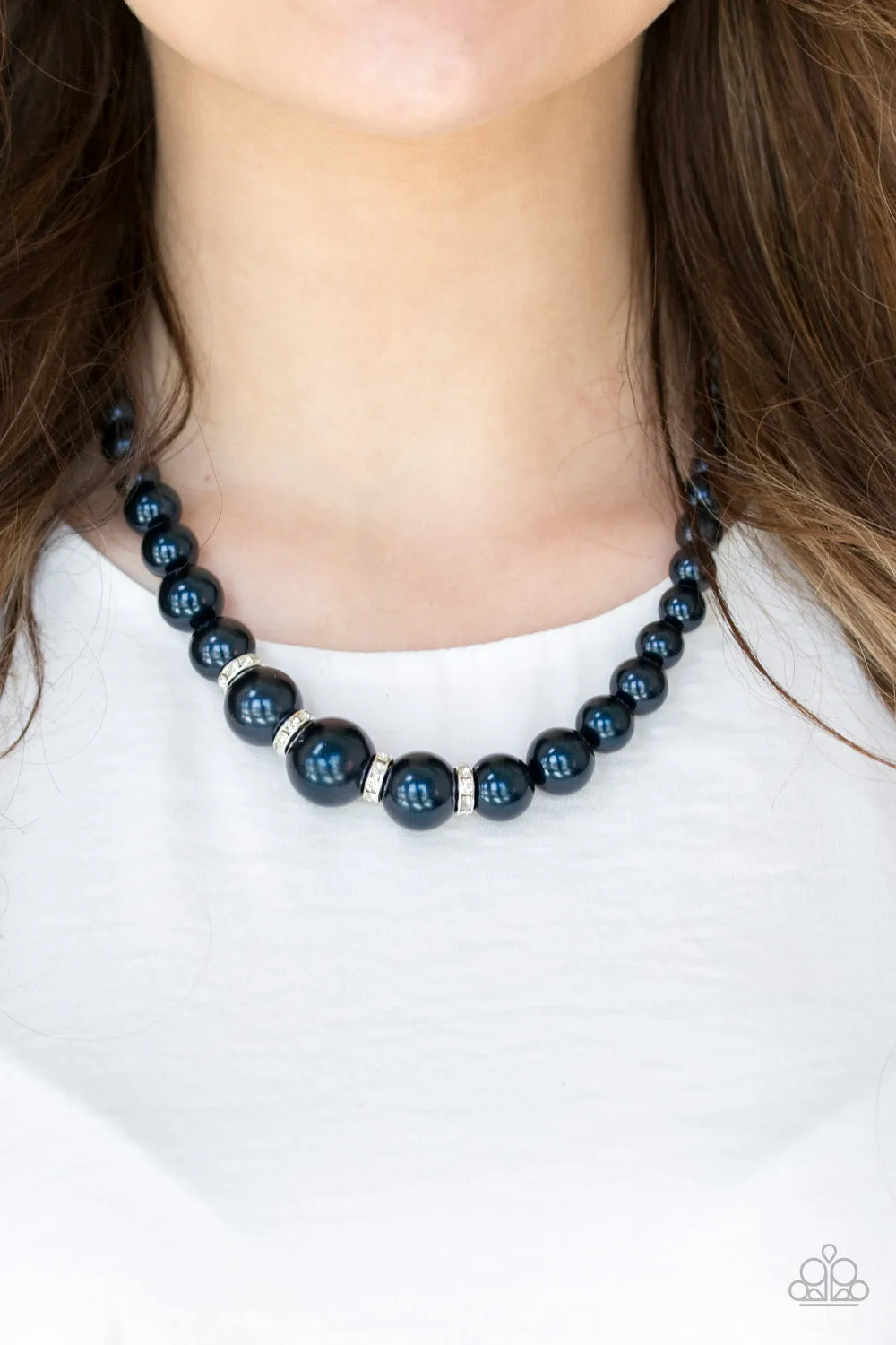 Paparazzi Party Pearls Blue Necklace - Affordable Fashion Jewelry