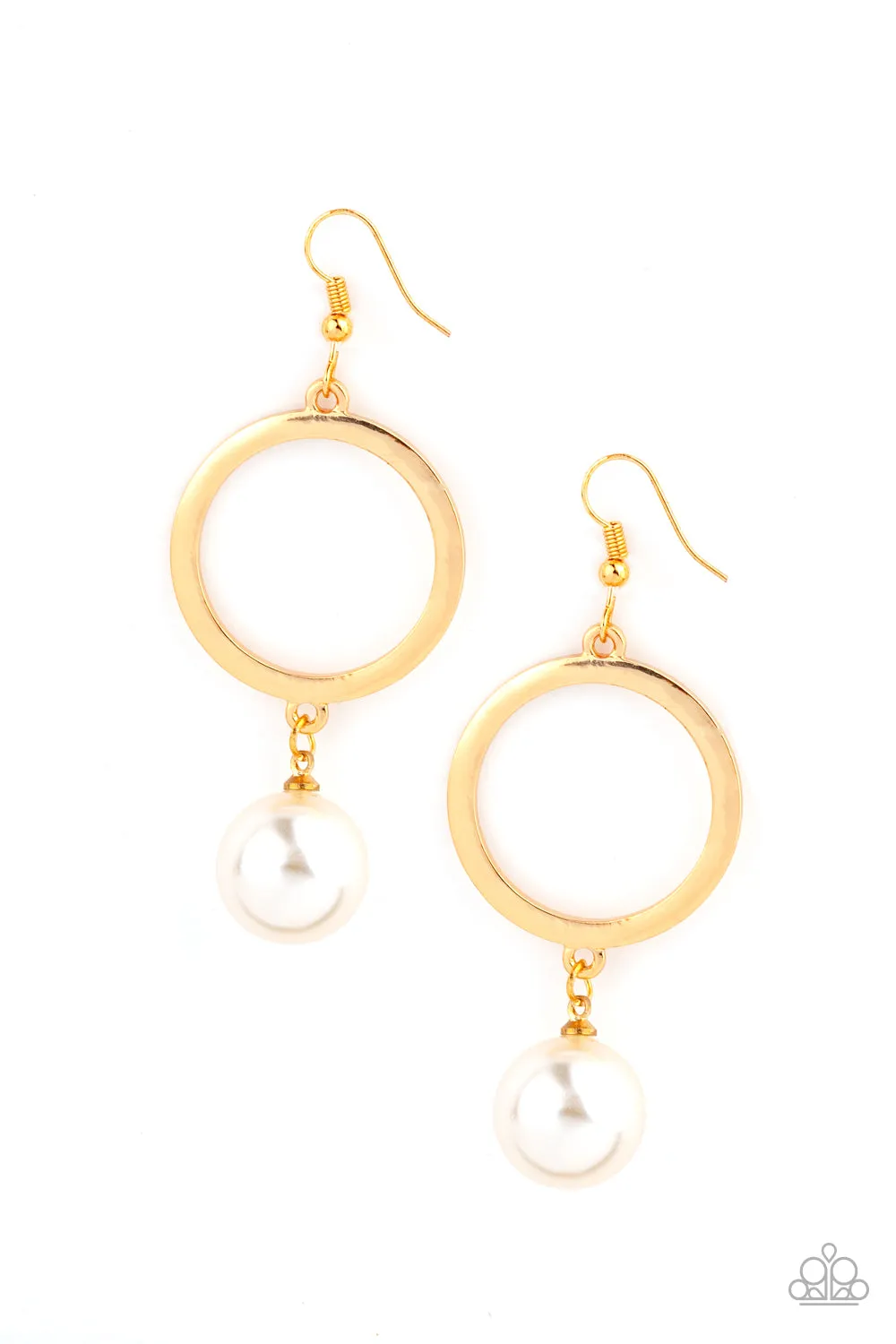 Paparazzi SoHo Solo Gold Earrings for sale