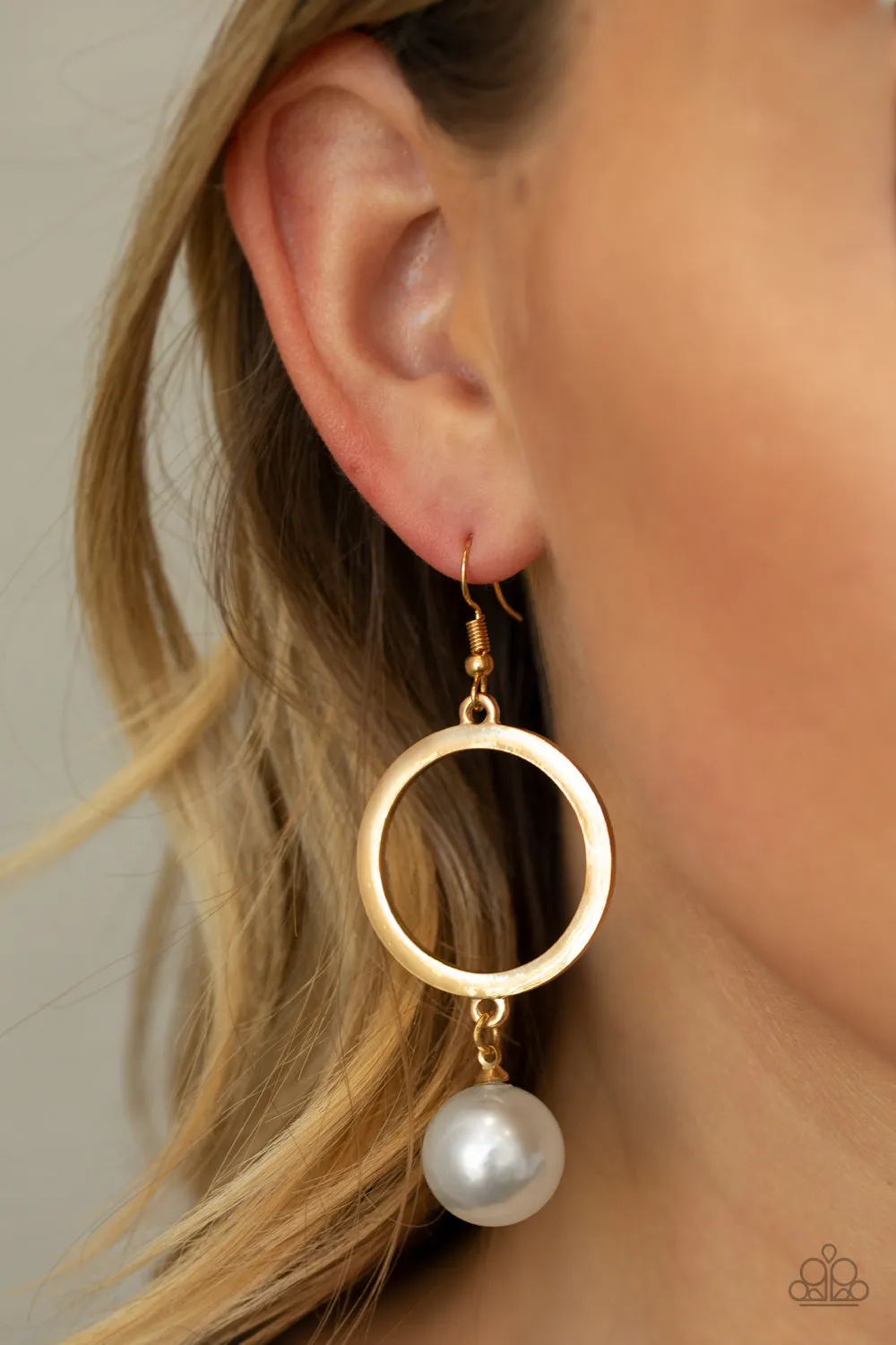 Paparazzi SoHo Solo Gold Earrings for sale