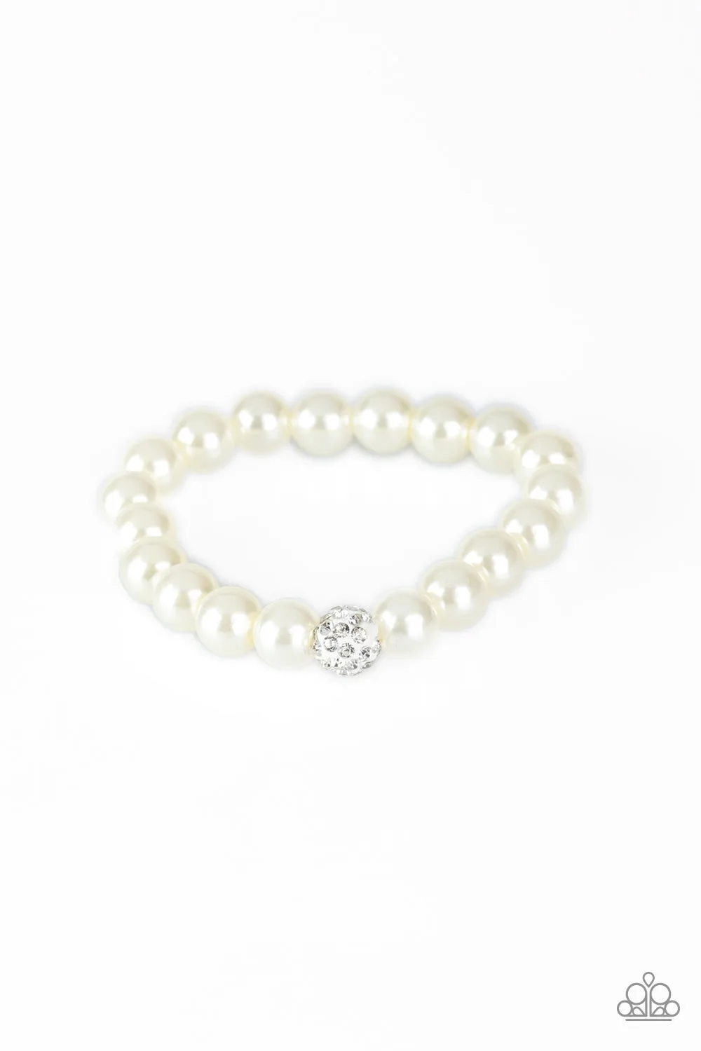 Paparazzi White Bracelet for Luck and Fashion