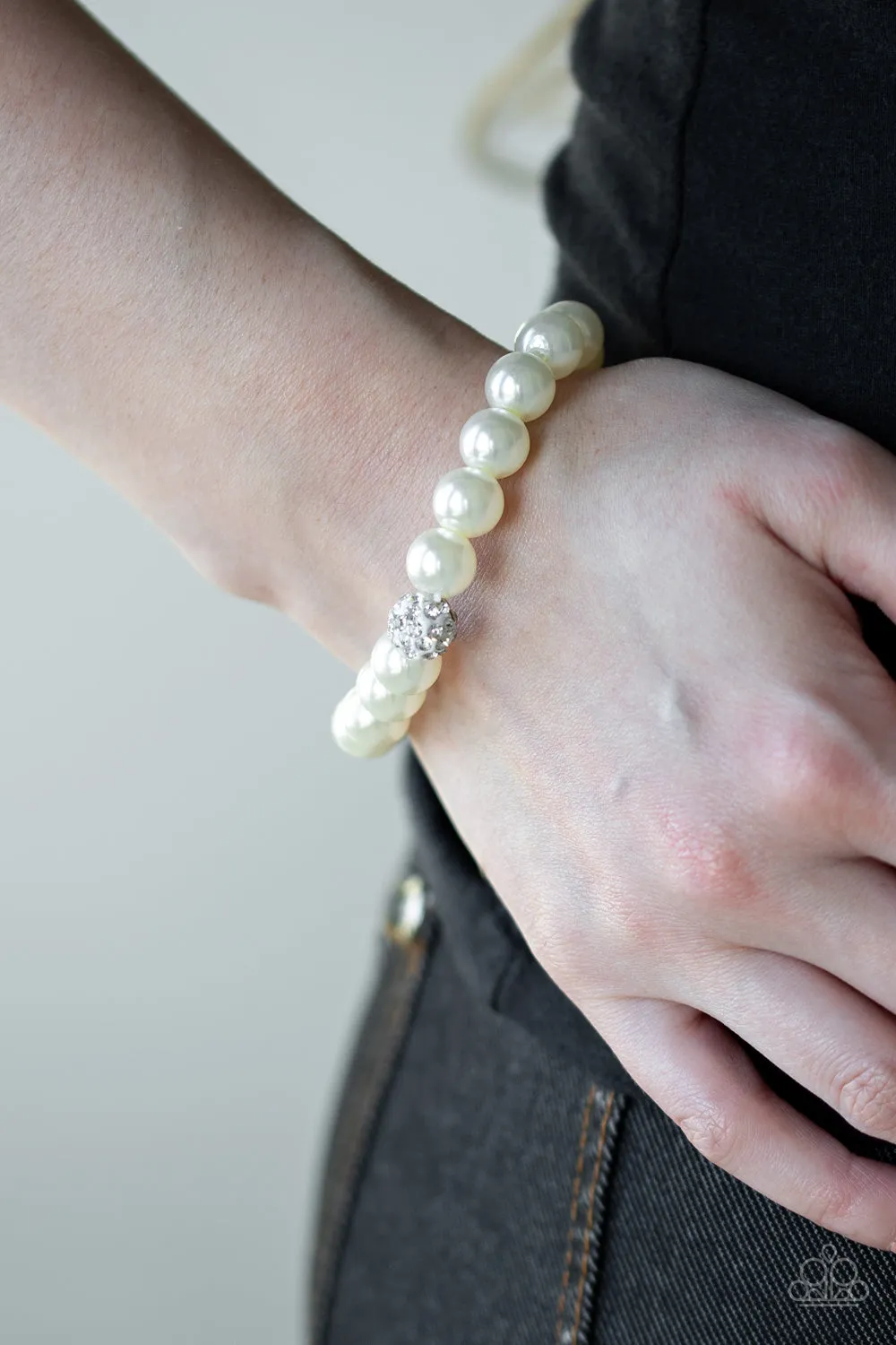 Paparazzi White Bracelet for Luck and Fashion