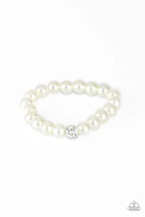 Paparazzi White Bracelet for Luck and Fashion