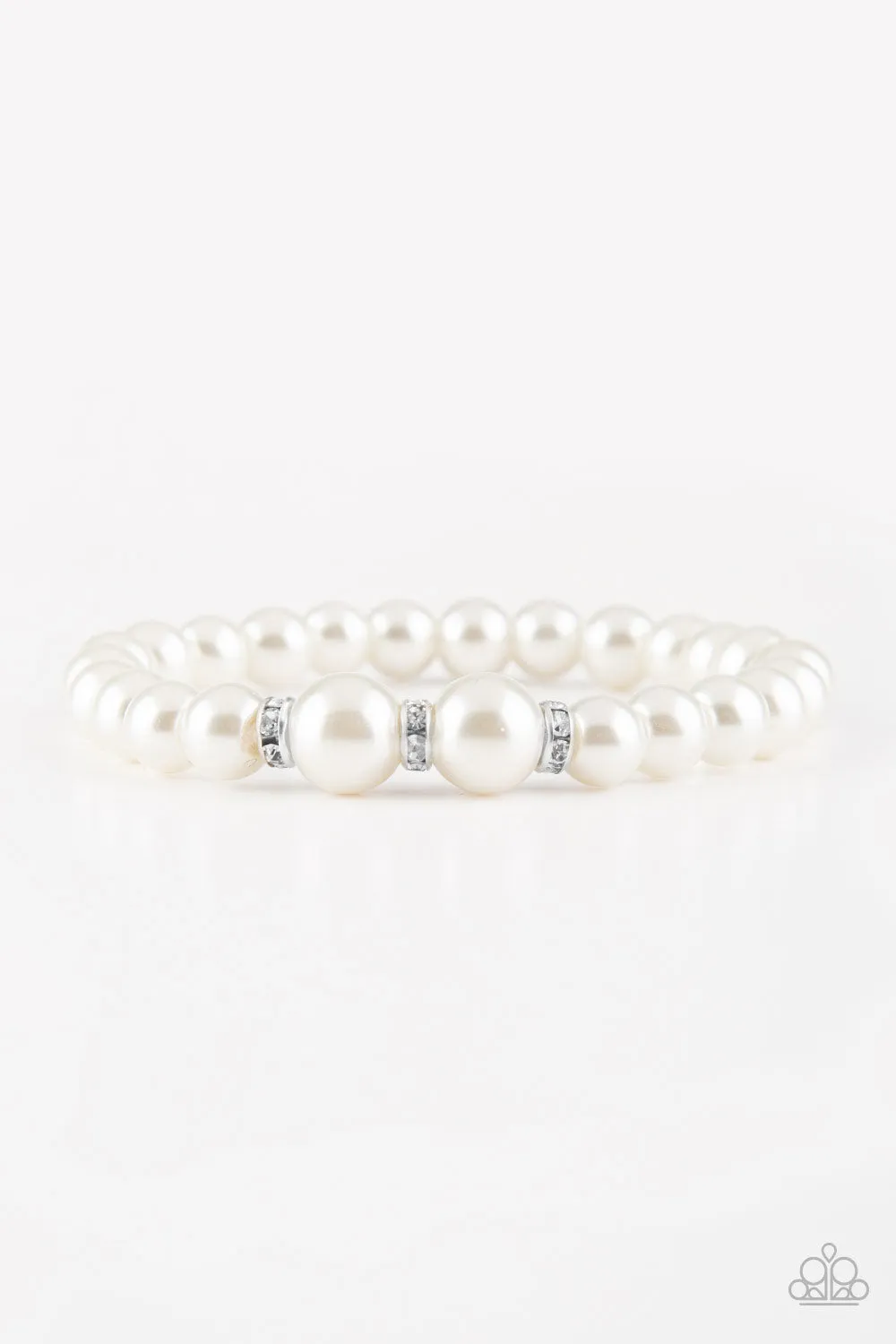 Paparazzi White Bracelet - Radiantly Royal