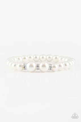 Paparazzi White Bracelet - Radiantly Royal