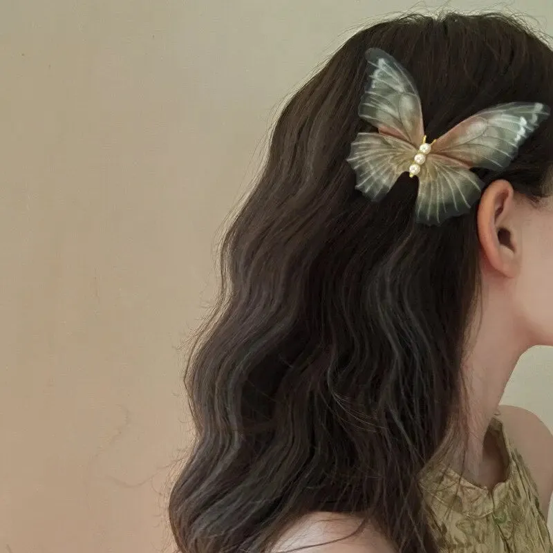 Pearl Butterfly Hair Clip