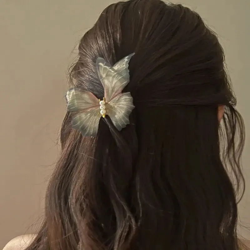 Pearl Butterfly Hair Clip