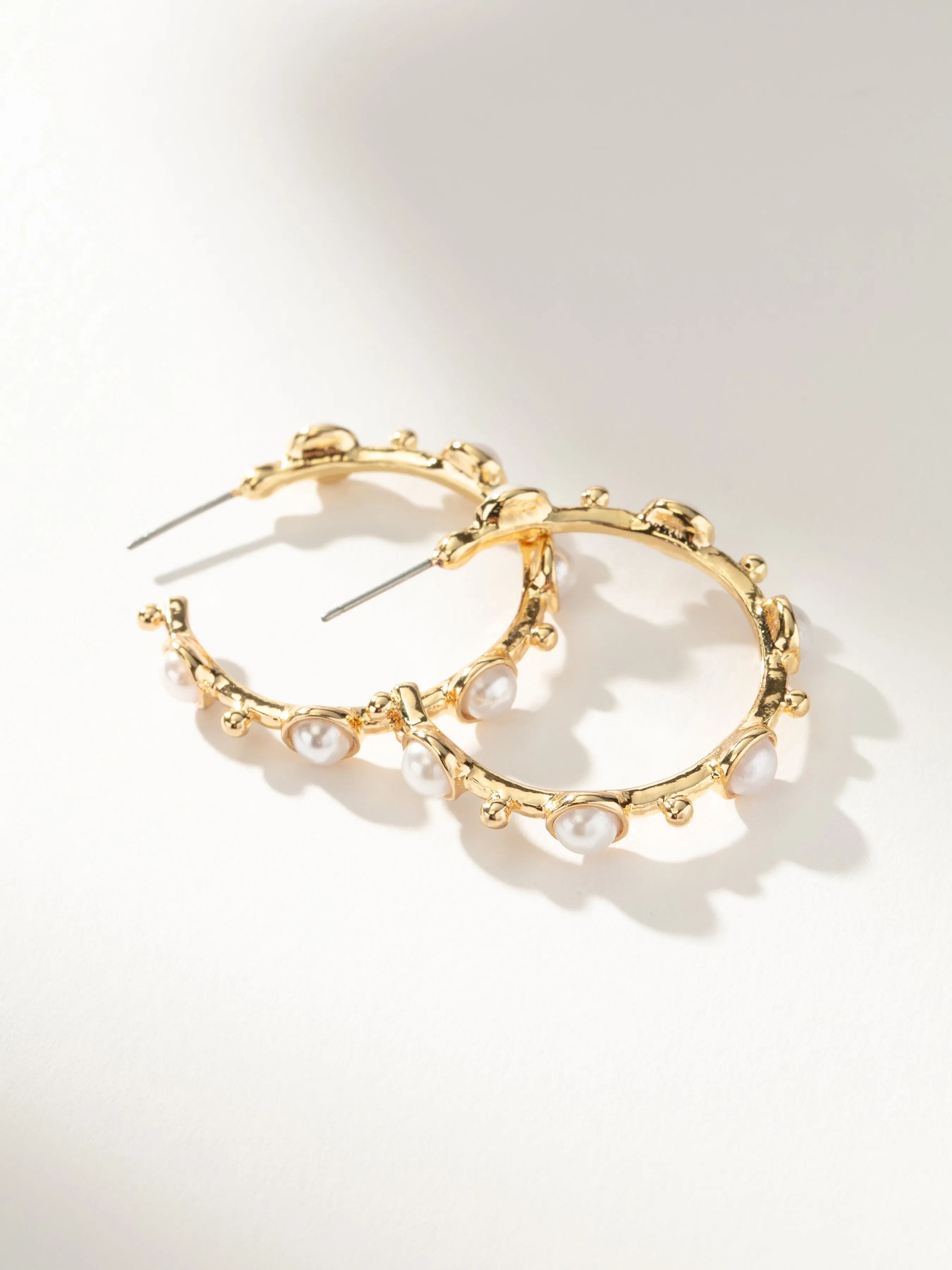 Pearl Hoop Earrings